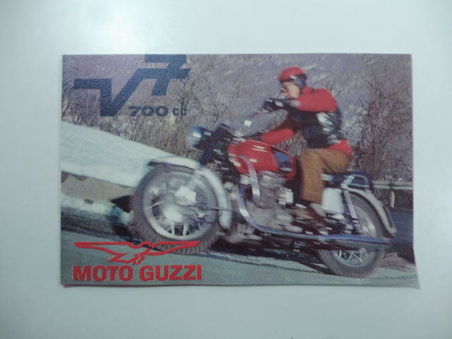 V 7 700 cc. Moto Guzzi - pieghevole pubblicitario
